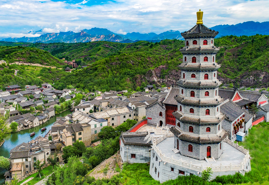 古北圆通塔寺简介,古北,古北水镇夜景_大山谷图库